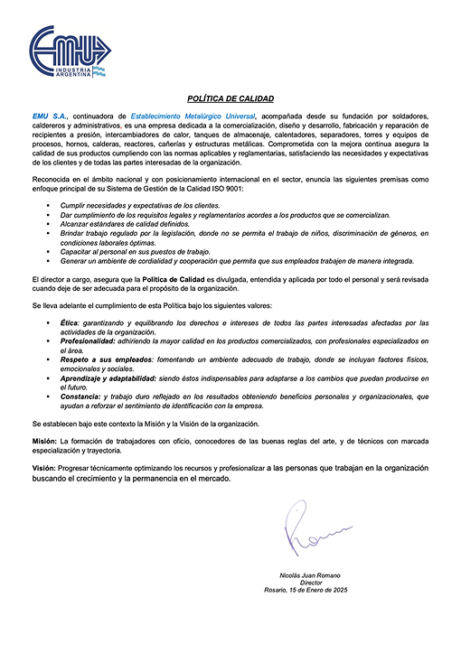 Política de Calidad